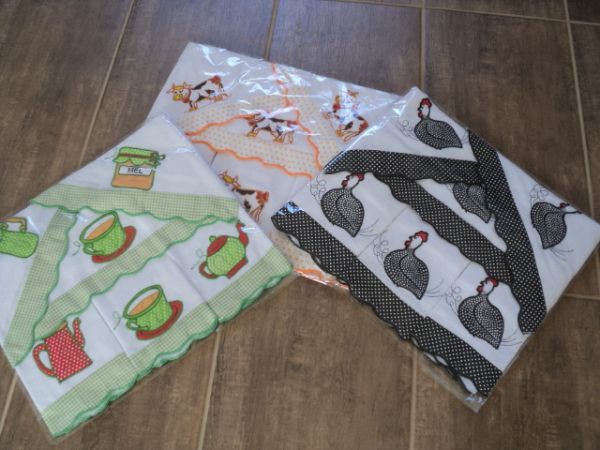 KIT - PANO DE PRATO BORDADO 7PÇ